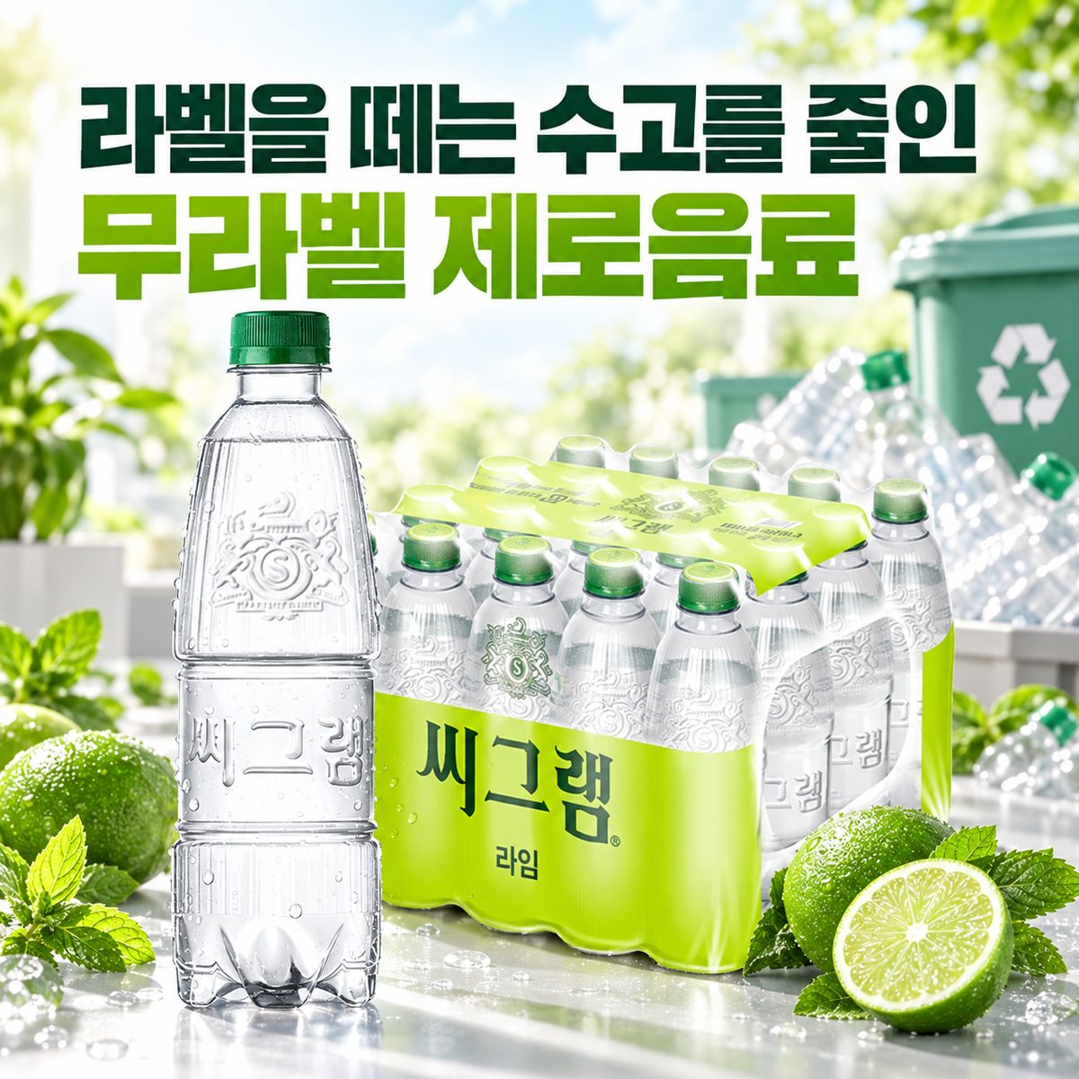 Label-Free Zero Beverages That Reduce the Effort of Peeling Labels