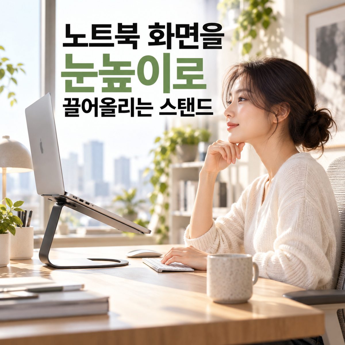 노트북 화면을 눈높이로 끌어올리는 스탠드