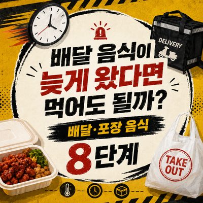 배달 음식이 늦게 왔다면 먹어도 될까? 배달·포장 음식 8단계