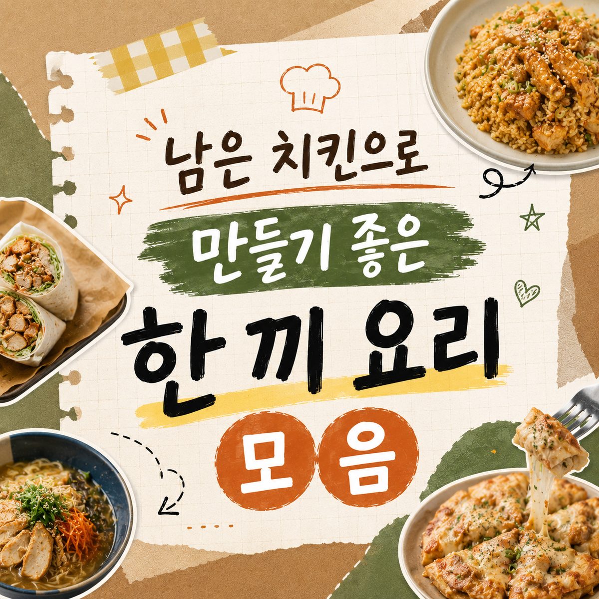 남은 치킨으로 만들기 좋은 한 끼 요리 모음