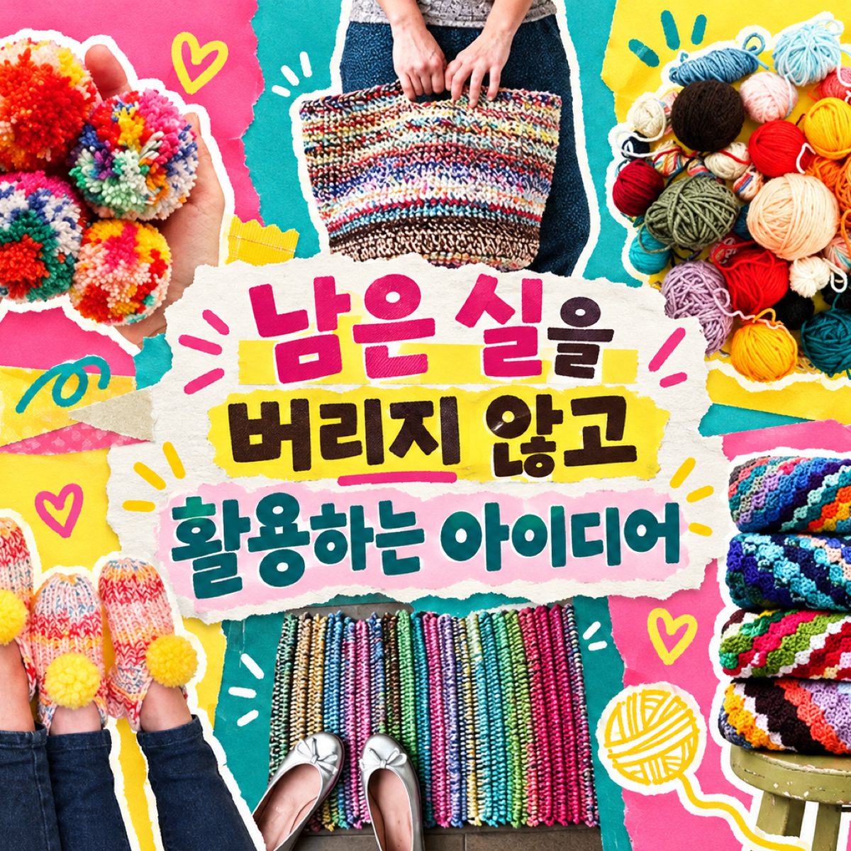 남은 실을 버리지 않고 활용하는 아이디어