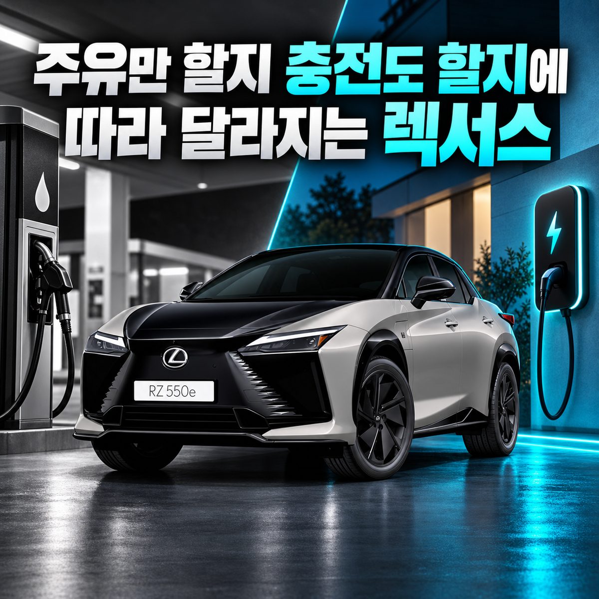 주유만 할지 충전도 할지에 따라 달라지는 렉서스