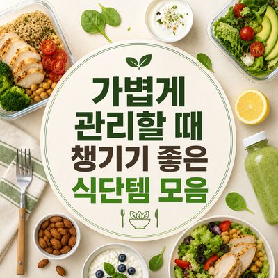 가볍게 관리할 때 챙기기 좋은 식단템 모음