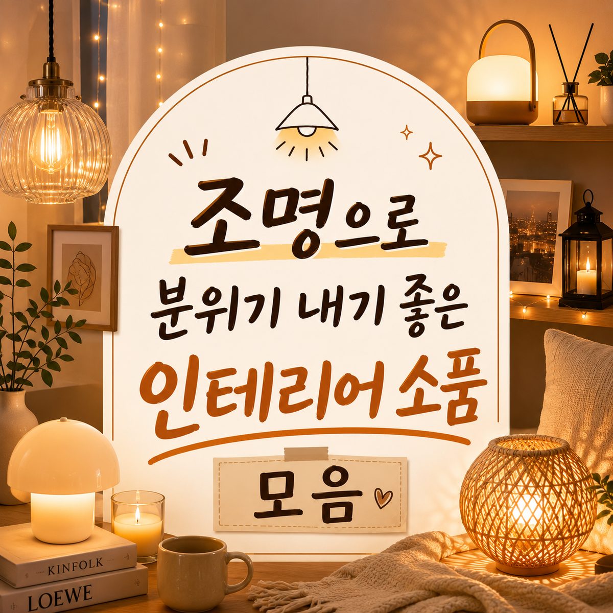 조명으로 분위기 내기 좋은 인테리어 소품 모음