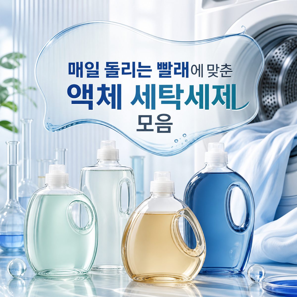 매일 돌리는 빨래에 맞춘 액체 세탁세제 모음