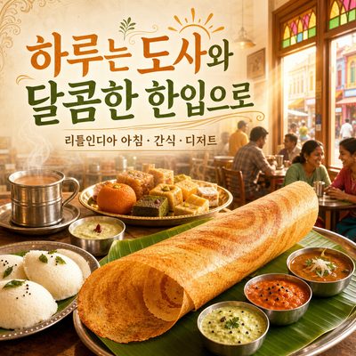 리틀인디아의 하루는 도사와 달콤한 한입에서 시작된다
