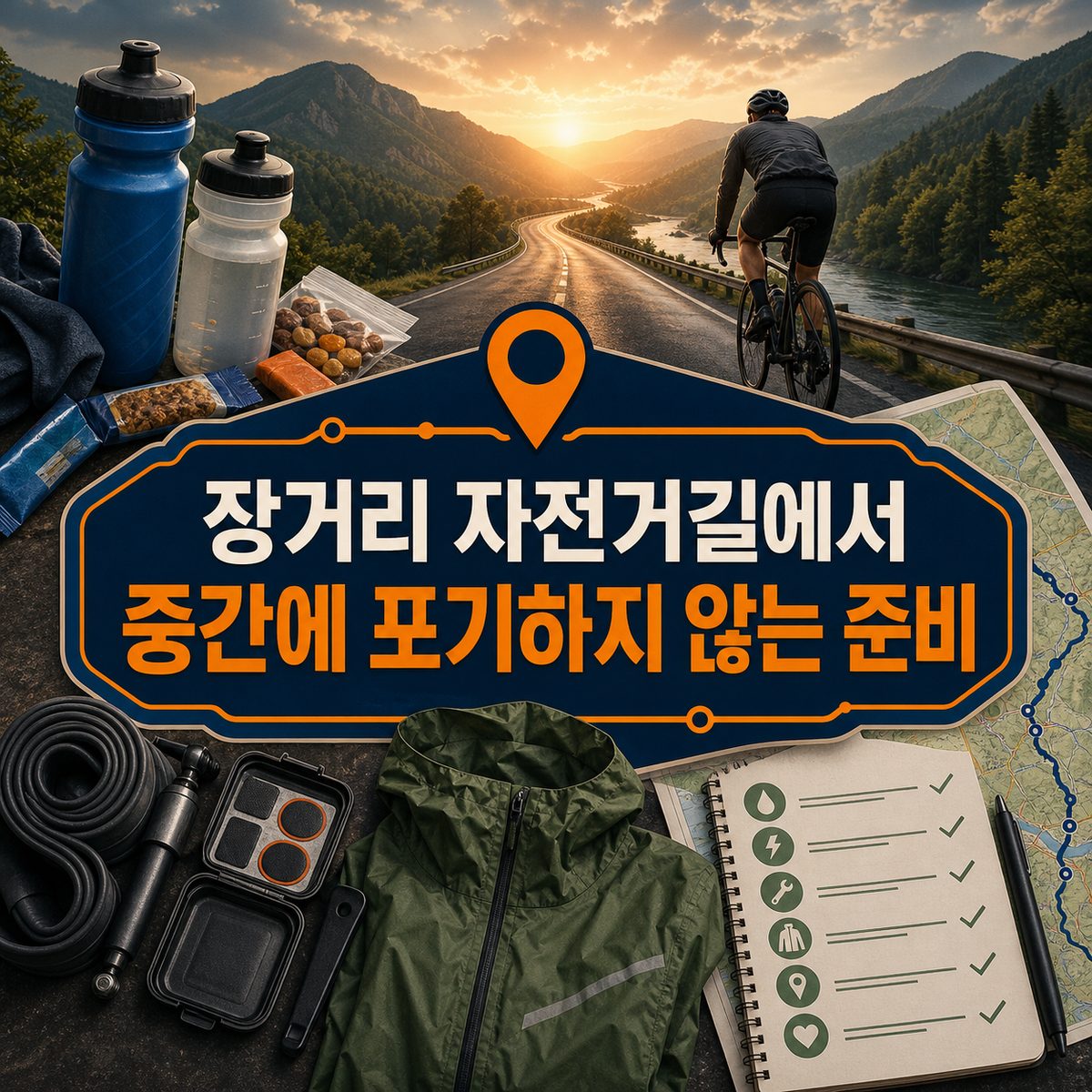 장거리 자전거길에서 중간에 포기하지 않는 준비