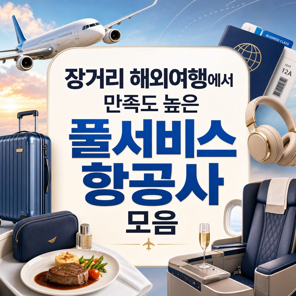 장거리 해외여행에서 만족도 높은 풀서비스 항공사 모음
