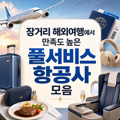 장거리 해외여행에서 만족도 높은 풀서비스 항공사 모음