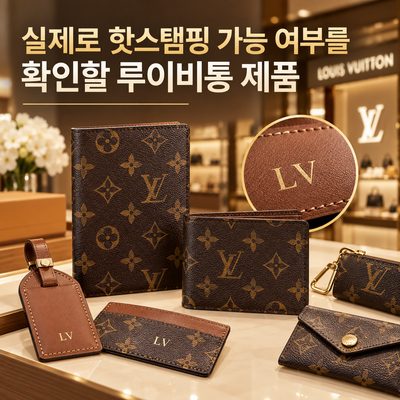 실제로 핫스탬핑 가능 여부를 확인할 루이비통 제품