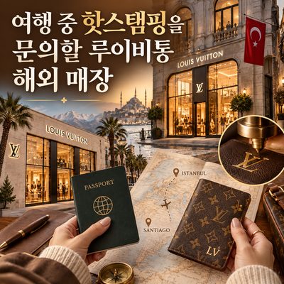 여행 중 핫스탬핑을 문의할 루이비통 해외 매장