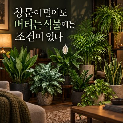 창문이 멀어도 버티는 식물에는 조건이 있다