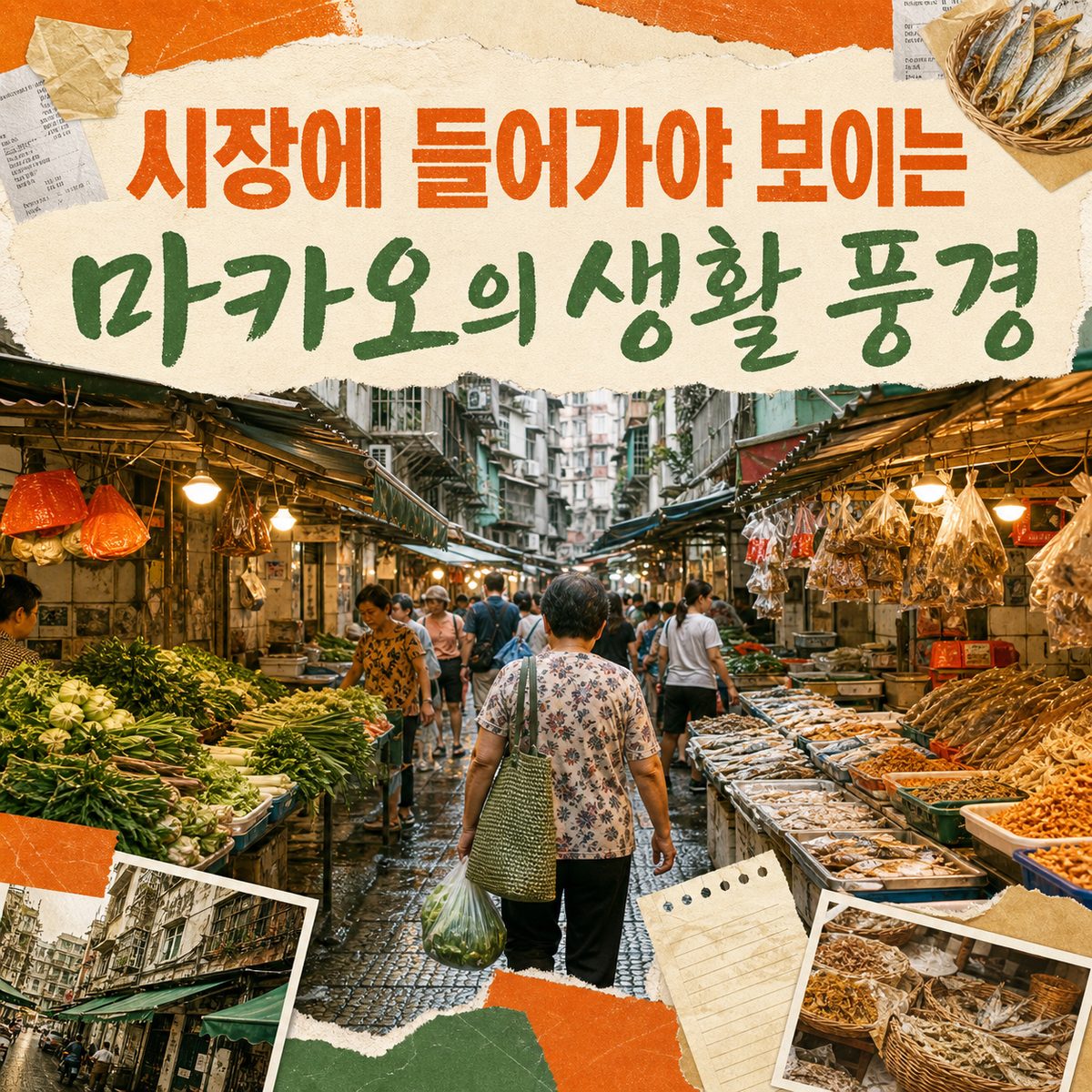 시장에 들어가야 보이는 마카오의 생활 풍경