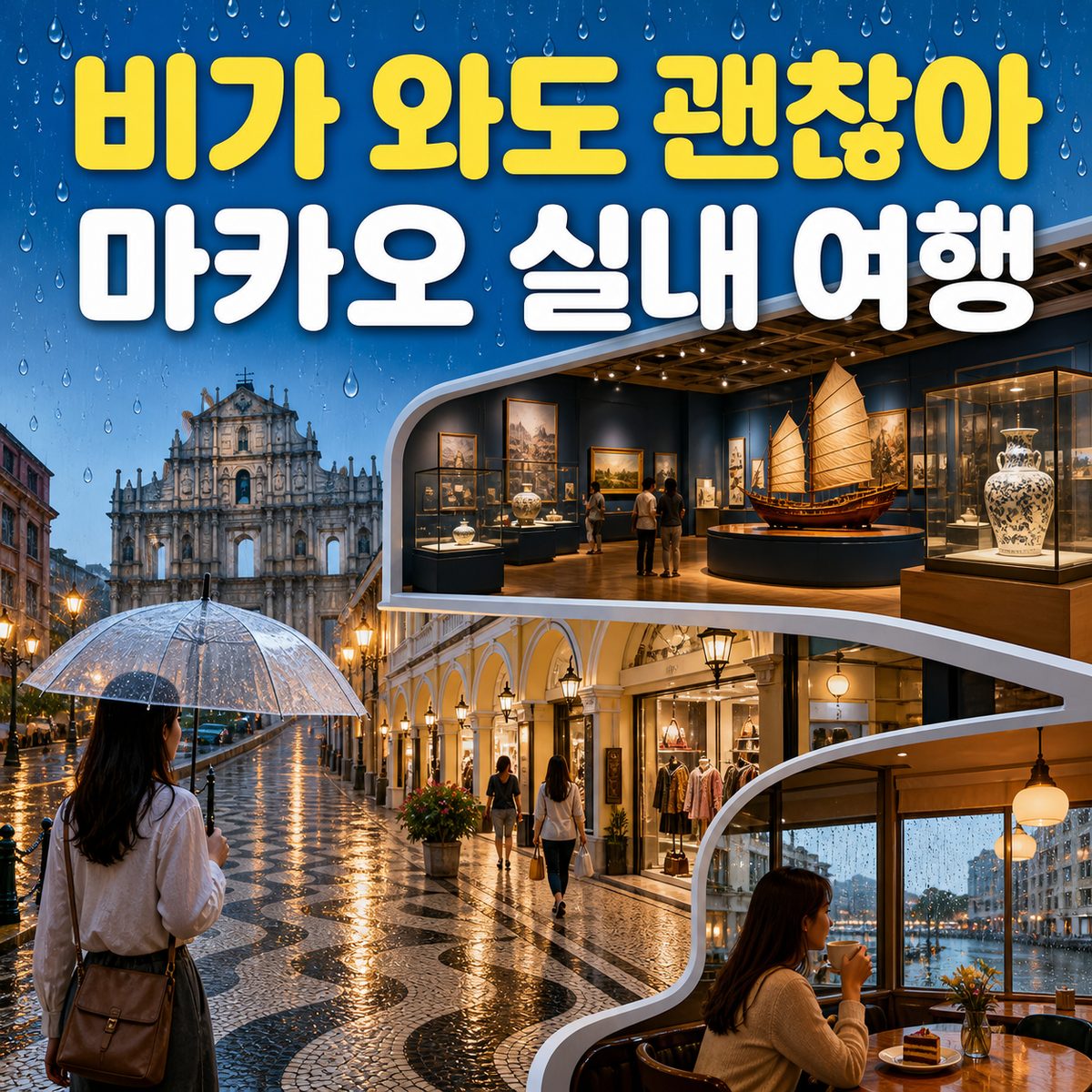 비가 와도 여행을 포기하지 않는 마카오