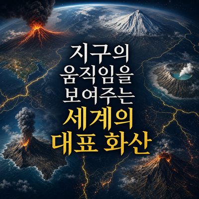 지구의 움직임을 보여주는 세계의 대표 화산