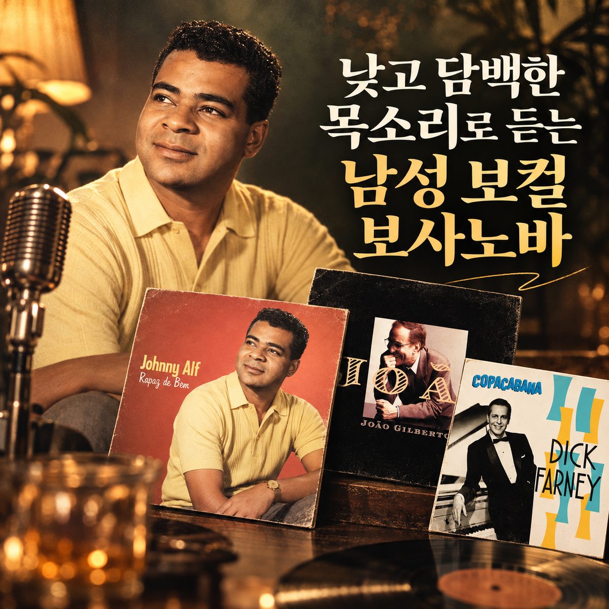 낮고 담백한 목소리로 듣는 남성 보컬 보사노바