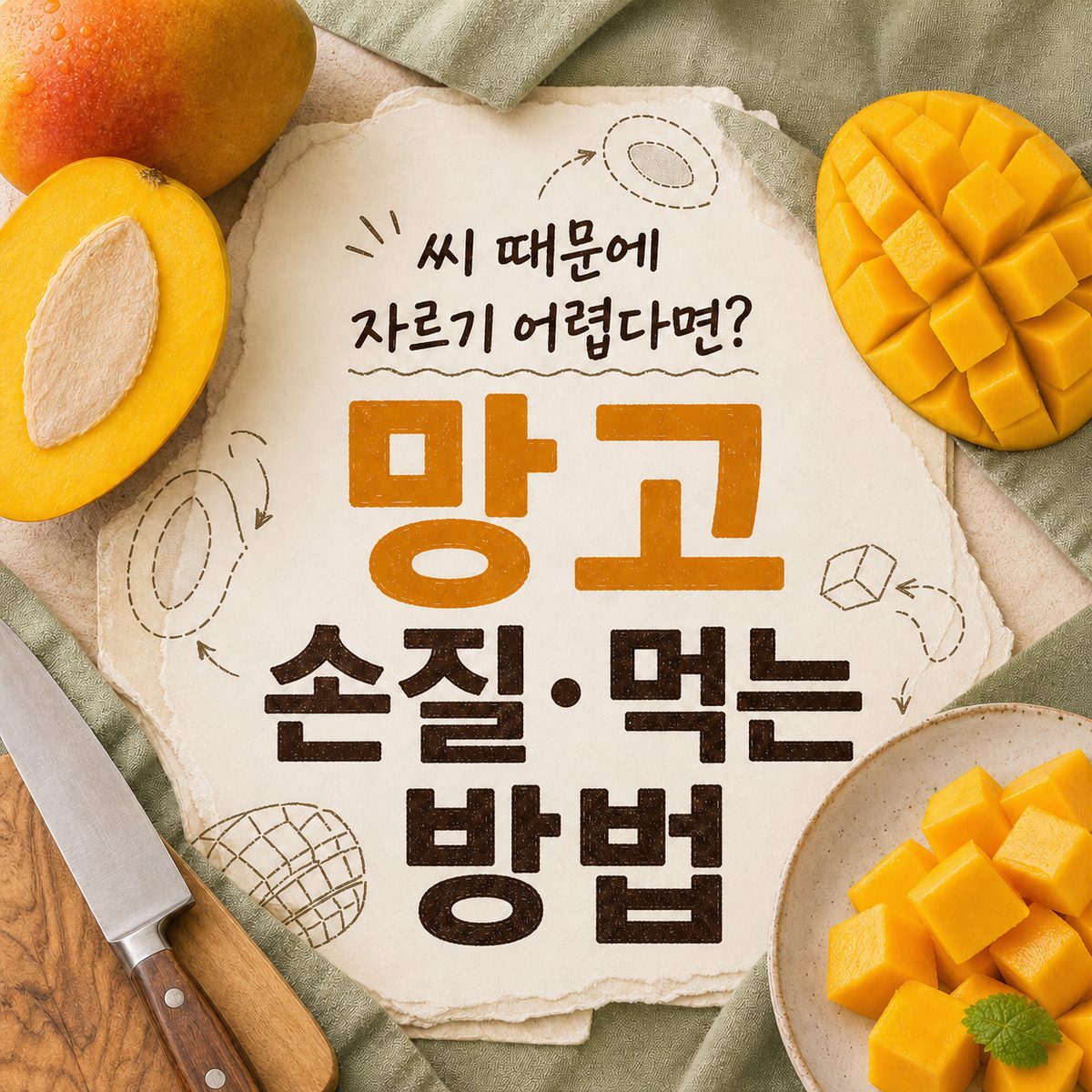 씨 때문에 자르기 어렵다면? 망고 손질·먹는 방법
