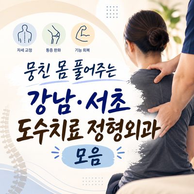 뭉친 몸 풀어주는 강남·서초 도수치료 정형외과 모음