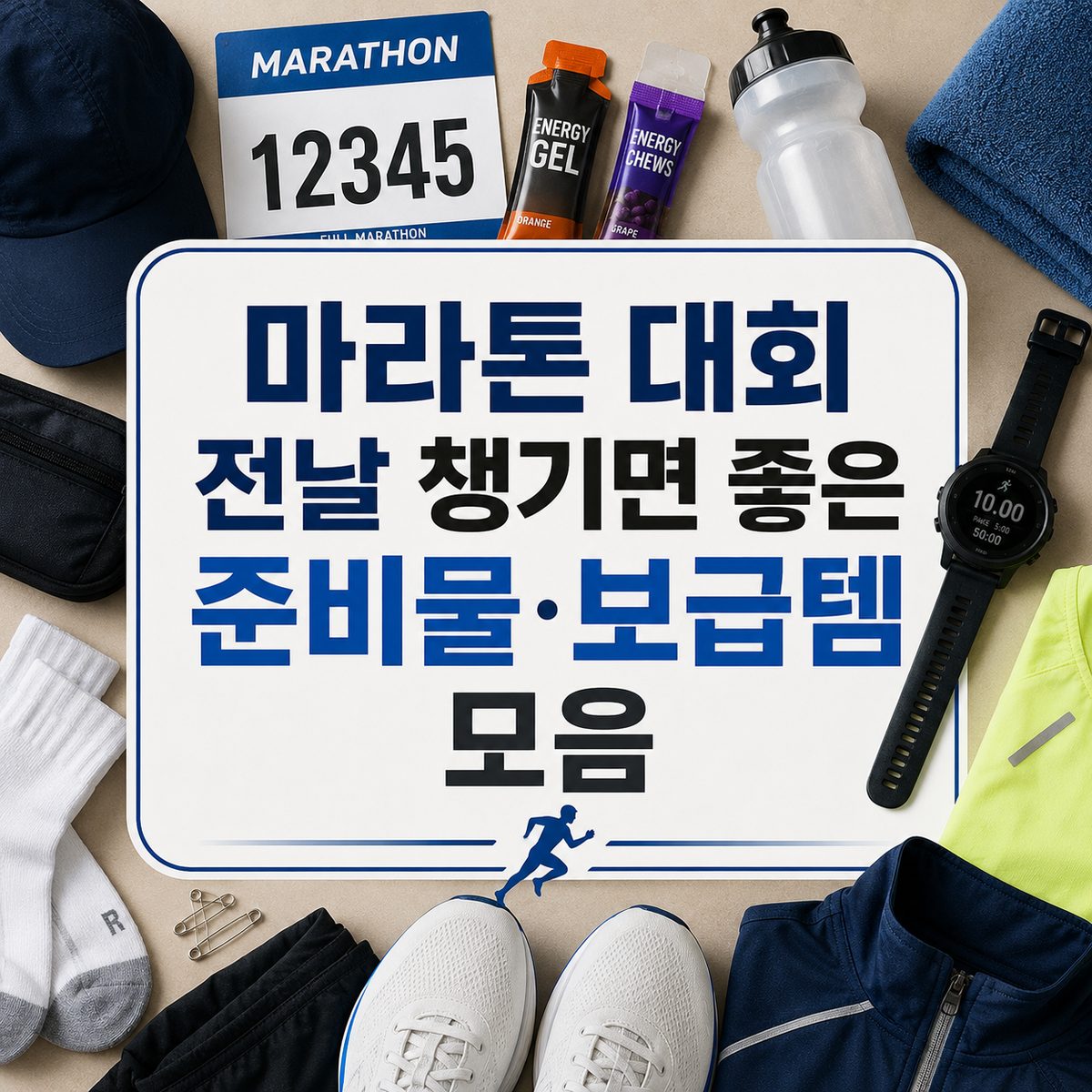 마라톤 대회 전날 챙기면 좋은 준비물·보급템 모음