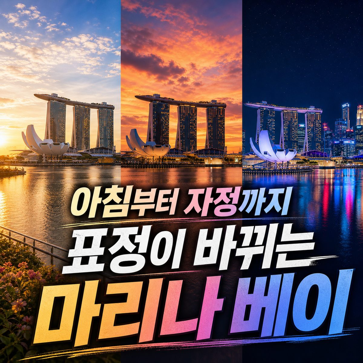 아침부터 자정까지 표정이 바뀌는 마리나 베이