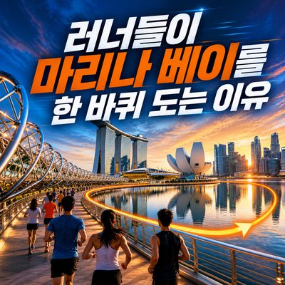 러너들이 마리나 베이를 한 바퀴 도는 이유