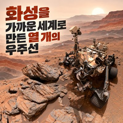 화성을 가까운 세계로 만든 열 개의 우주선