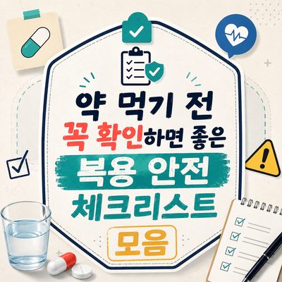 약 먹기 전 꼭 확인하면 좋은 복용 안전 체크리스트 모음