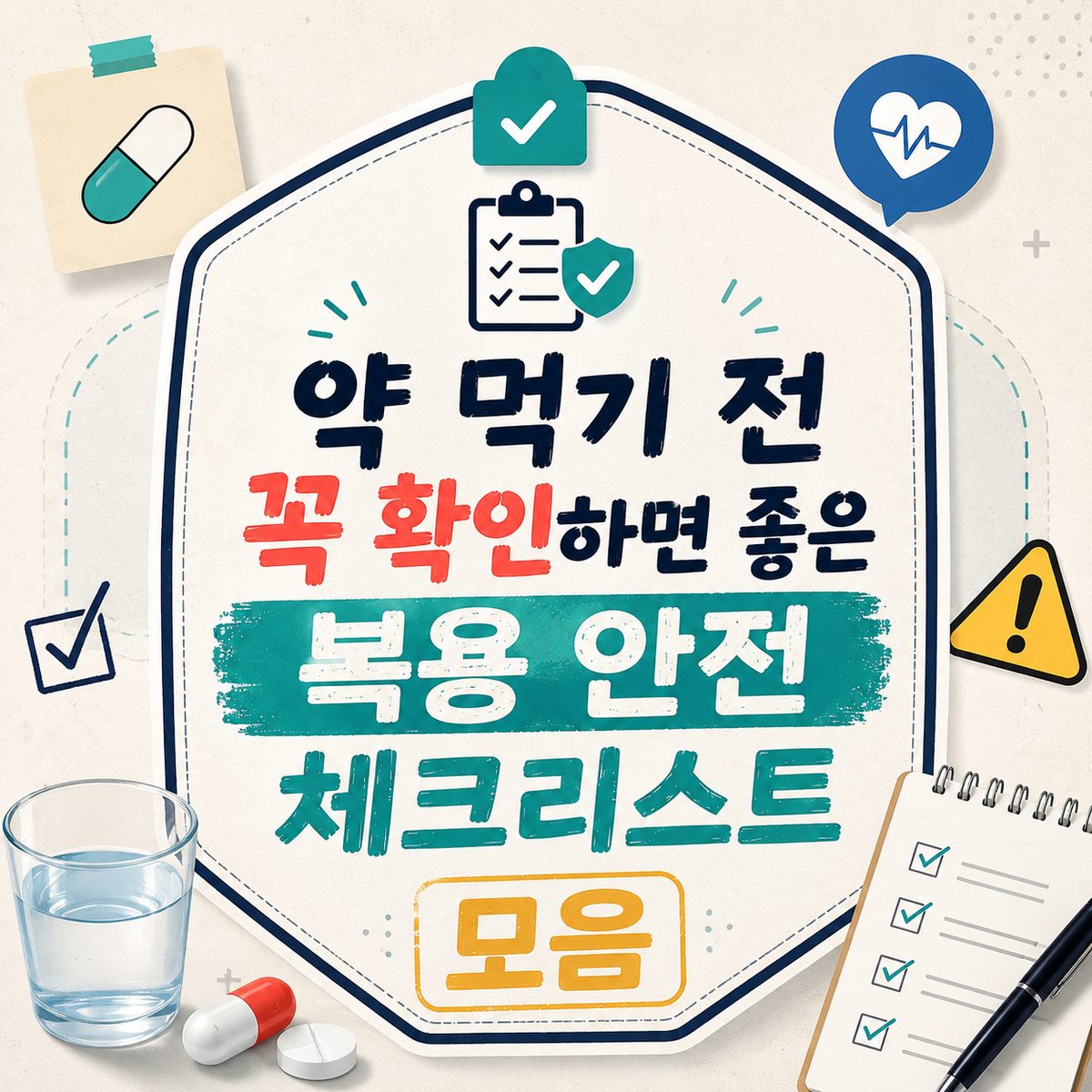 약 먹기 전 꼭 확인하면 좋은 복용 안전 체크리스트 모음
