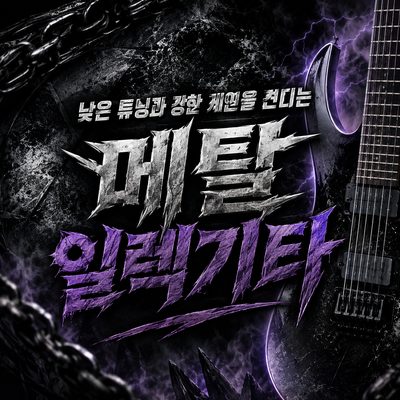 낮은 튜닝과 강한 게인을 견디는 메탈 일렉기타