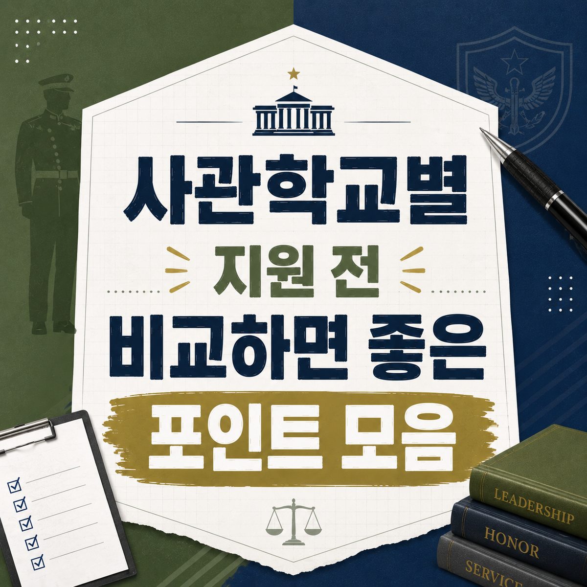 사관학교별 지원 전 비교하면 좋은 포인트 모음