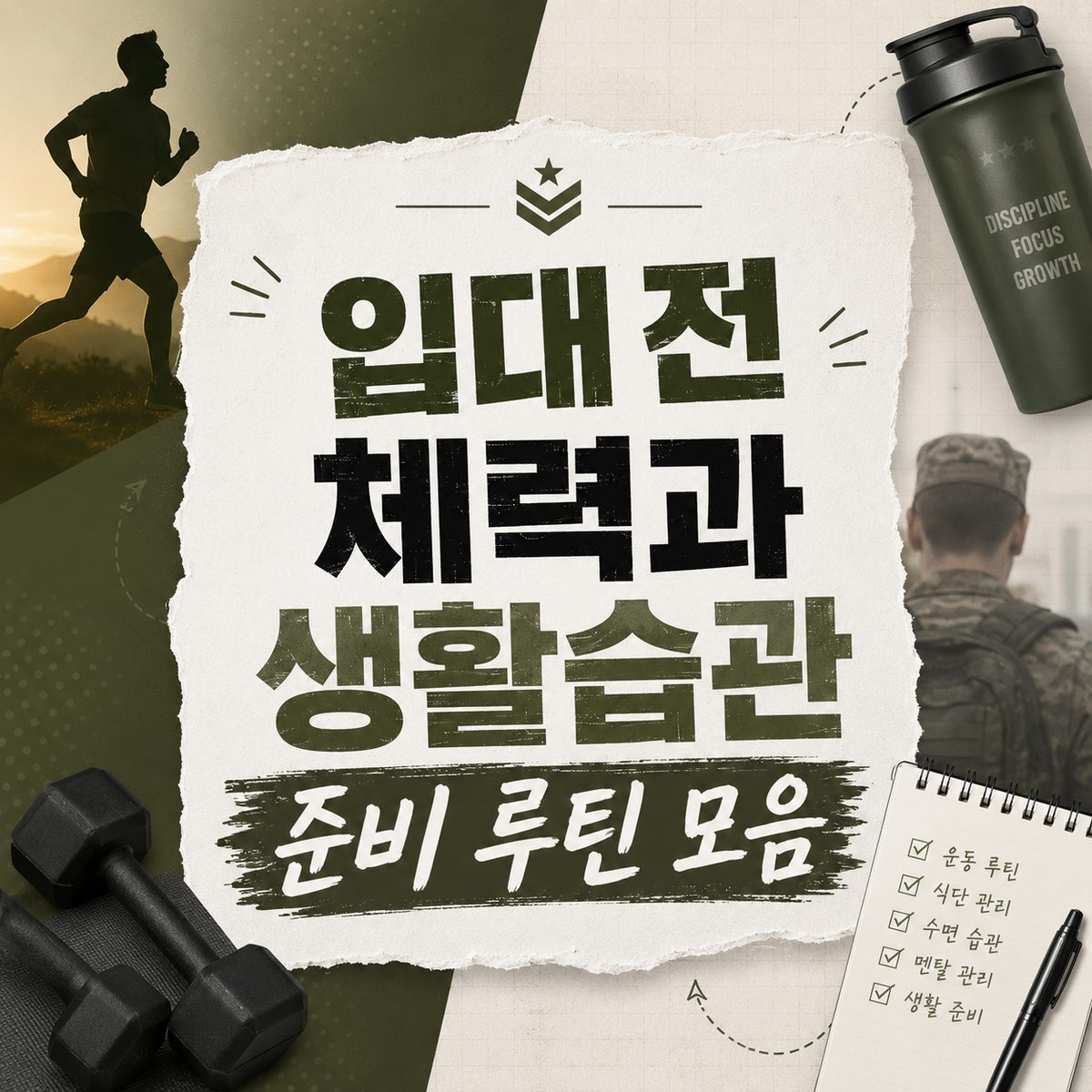 입대 전 체력과 생활습관 준비 루틴 모음