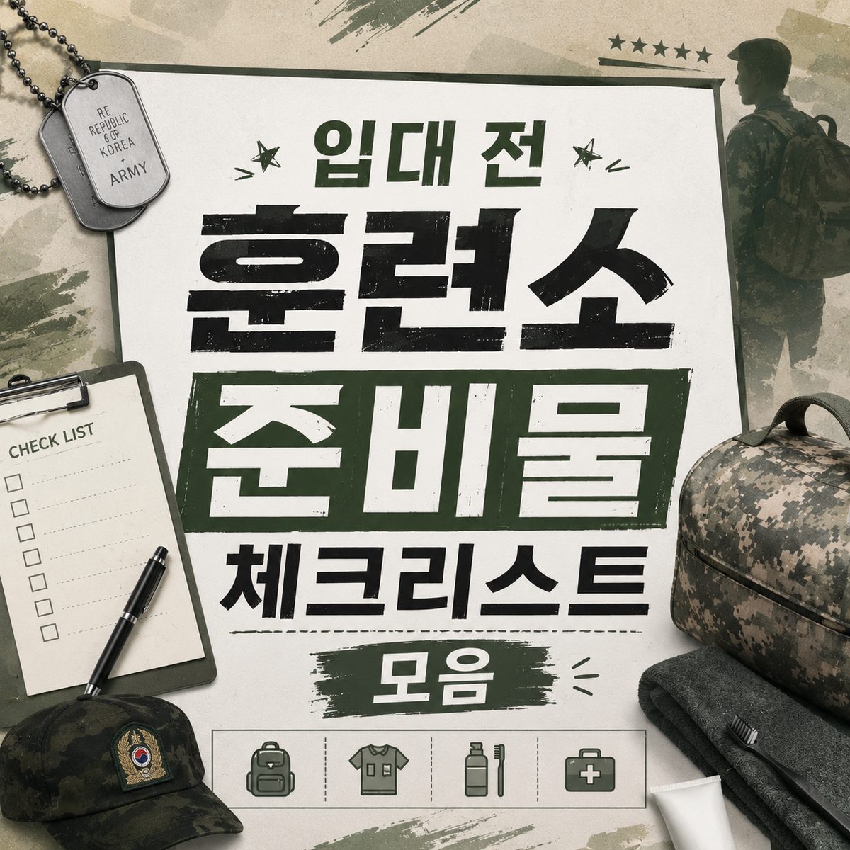 입대 전 훈련소 준비물 체크리스트 모음