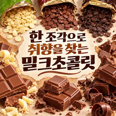 한 조각으로 취향을 찾는 밀크초콜릿
