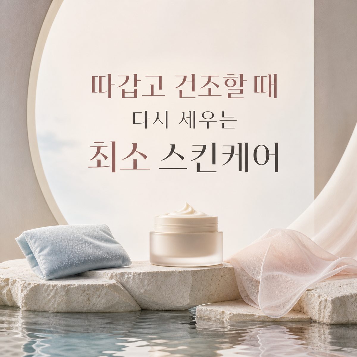 따갑고 건조할 때 다시 세우는 최소 스킨케어