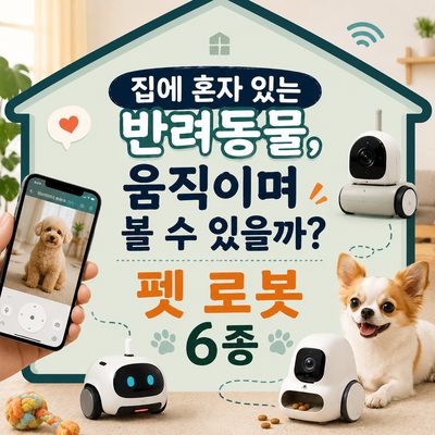 집에 혼자 있는 반려동물, 움직이며 볼 수 있을까? 펫 로봇 6종