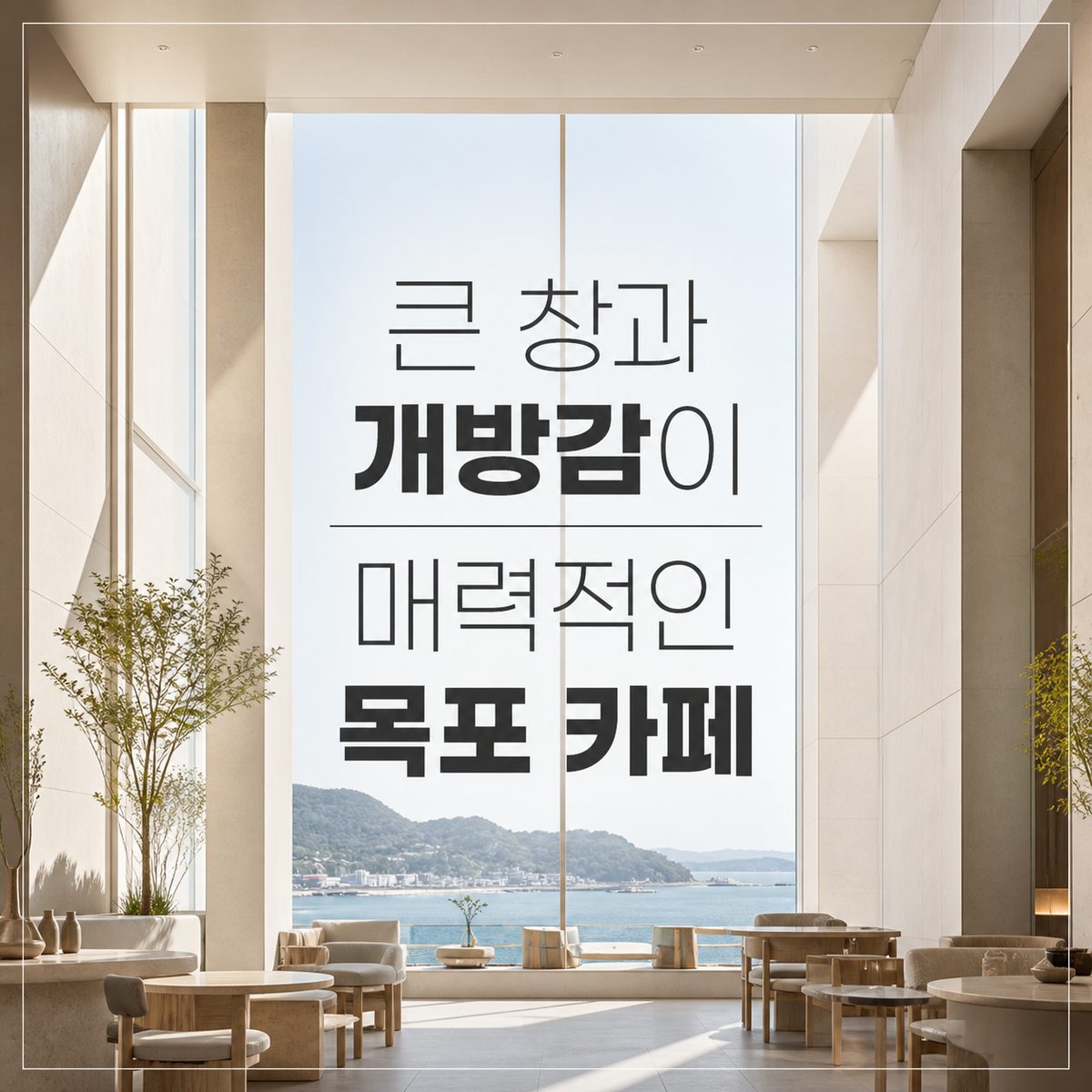 큰 창과 개방감이 매력적인 목포 카페