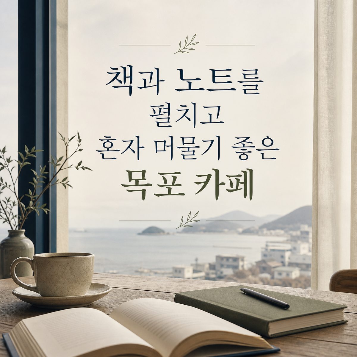책과 노트를 펼치고 혼자 머물기 좋은 목포 카페