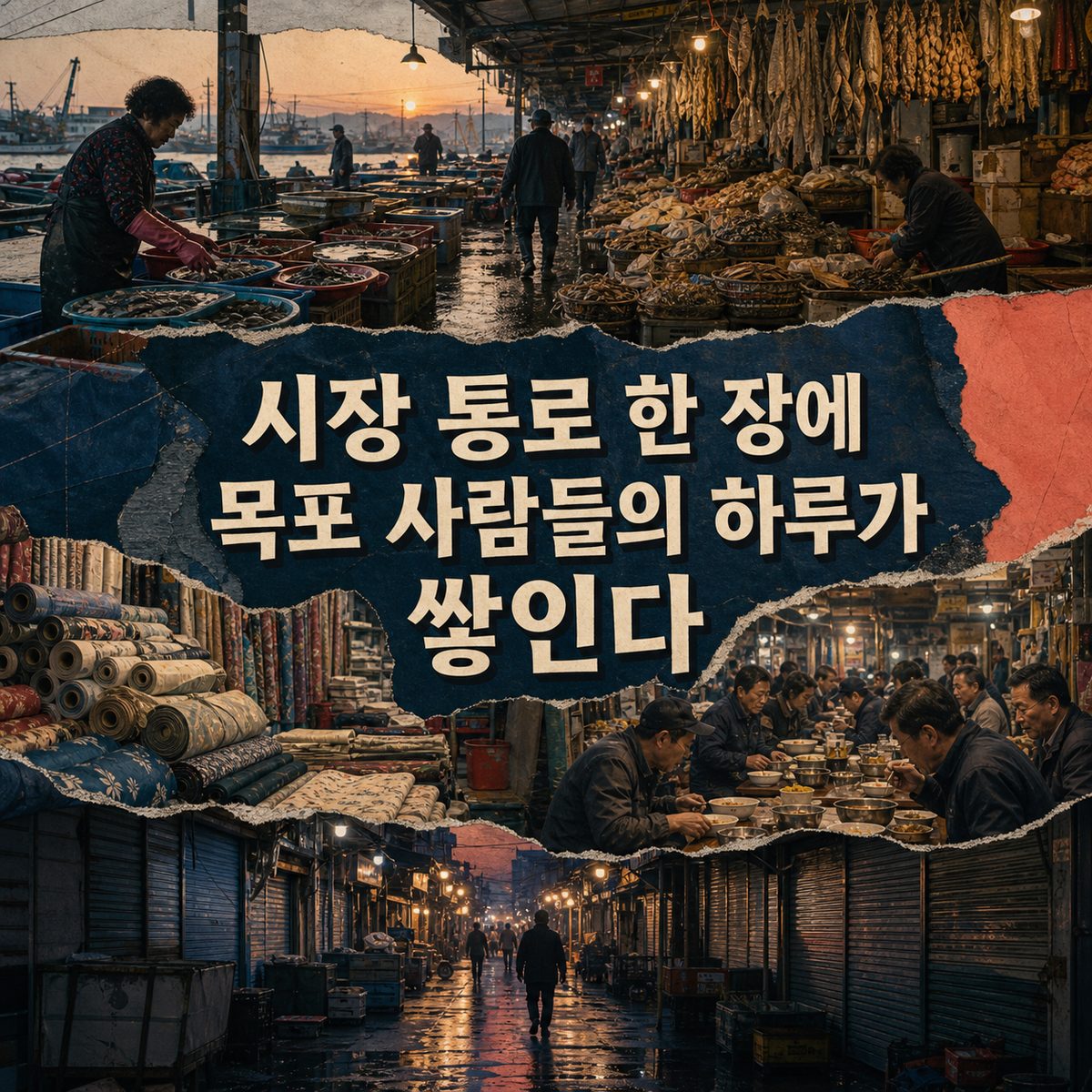 시장 통로 한 장에 목포 사람들의 하루가 쌓인다