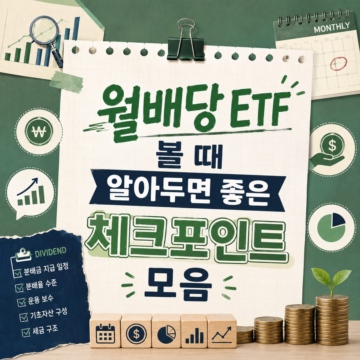 월배당 ETF 볼 때 알아두면 좋은 체크포인트 모음