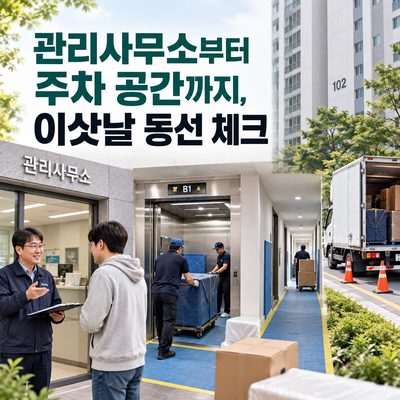 관리사무소부터 주차 공간까지, 이삿날 동선 체크