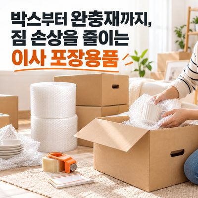 박스부터 완충재까지, 짐 손상을 줄이는 이사 포장용품
