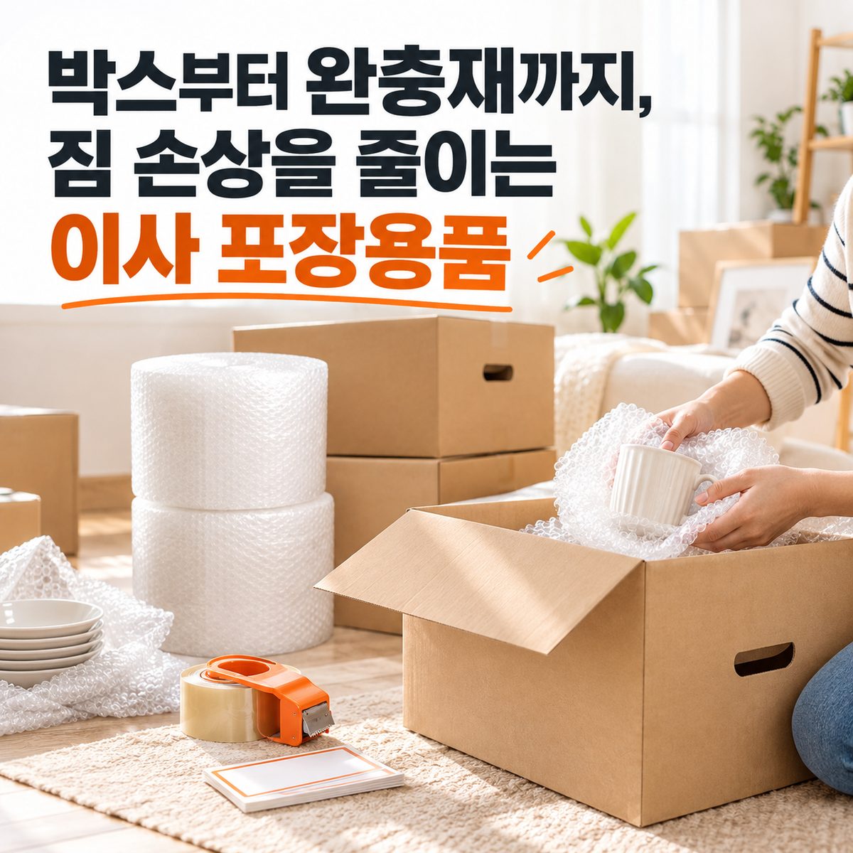 박스부터 완충재까지, 짐 손상을 줄이는 이사 포장용품