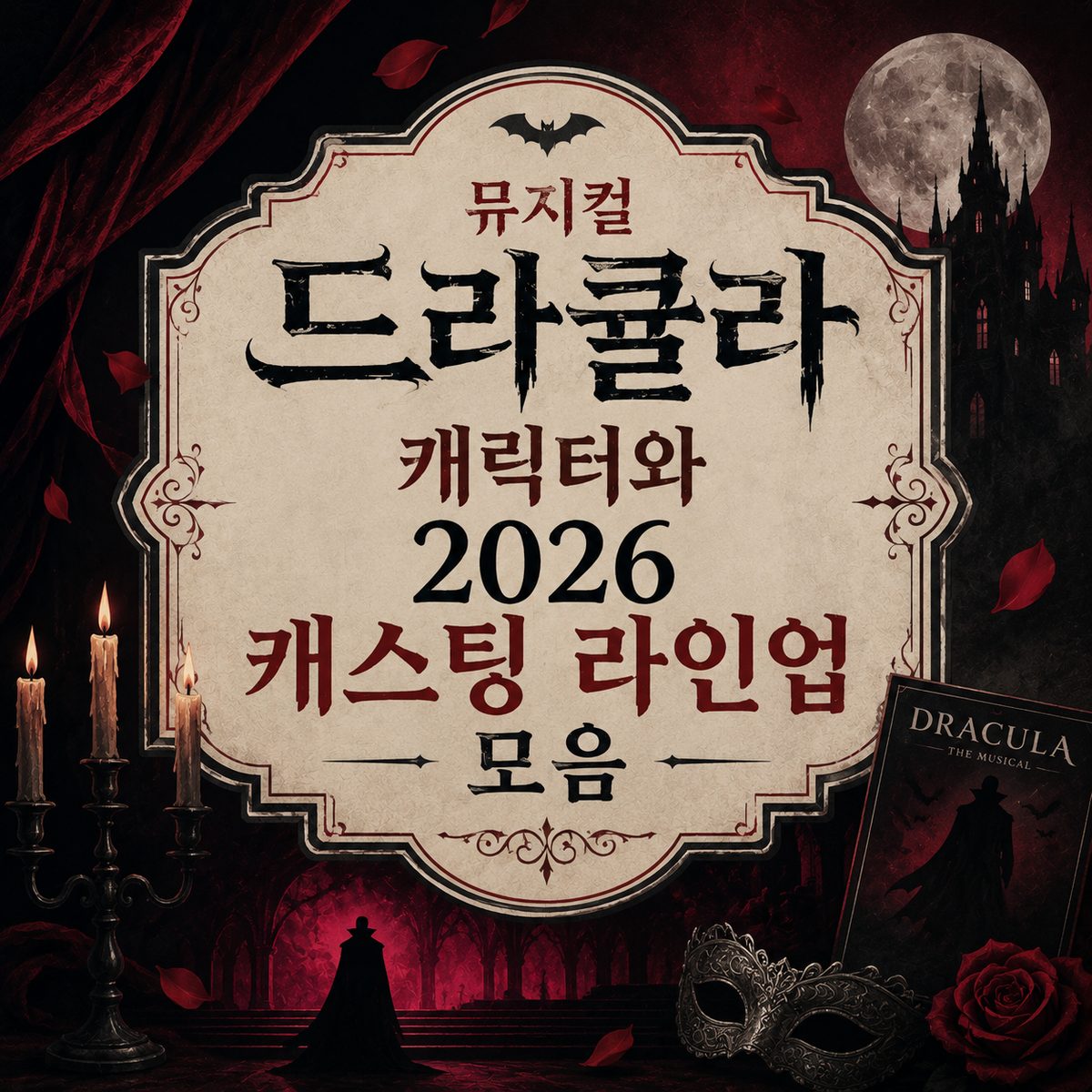 뮤지컬 드라큘라 캐릭터와 2026 캐스팅 라인업 모음