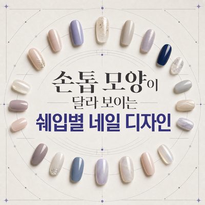 손톱 모양이 달라 보이는 쉐입별 네일 디자인