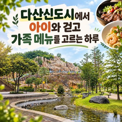 A Day Walking with Kids in Dasan New Town and Choosing Family Meals