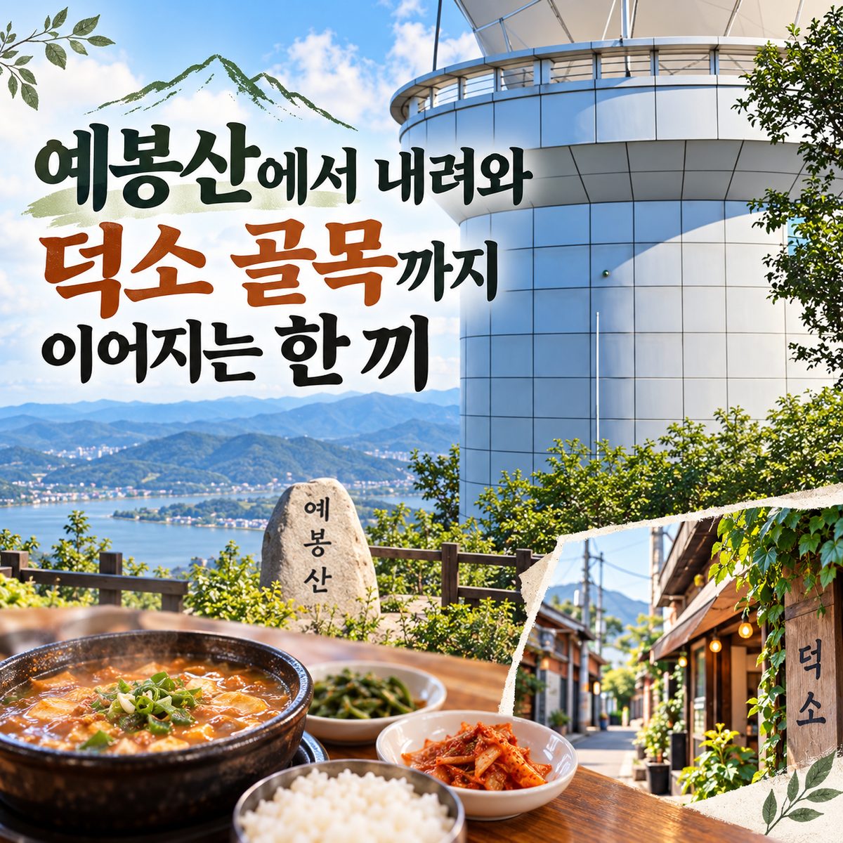 예봉山から降りて 덕소の路地まで続く一食