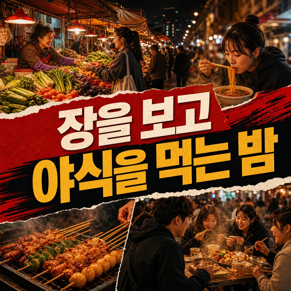 장을 보고 야식을 먹는 난징의 진짜 밤