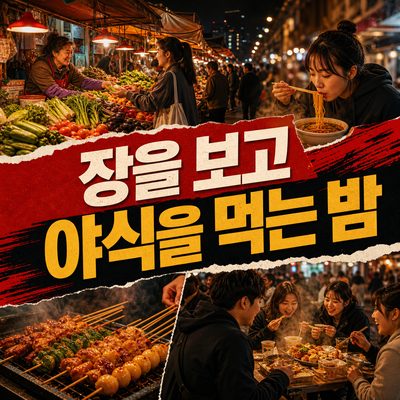 장을 보고 야식을 먹는 난징의 진짜 밤