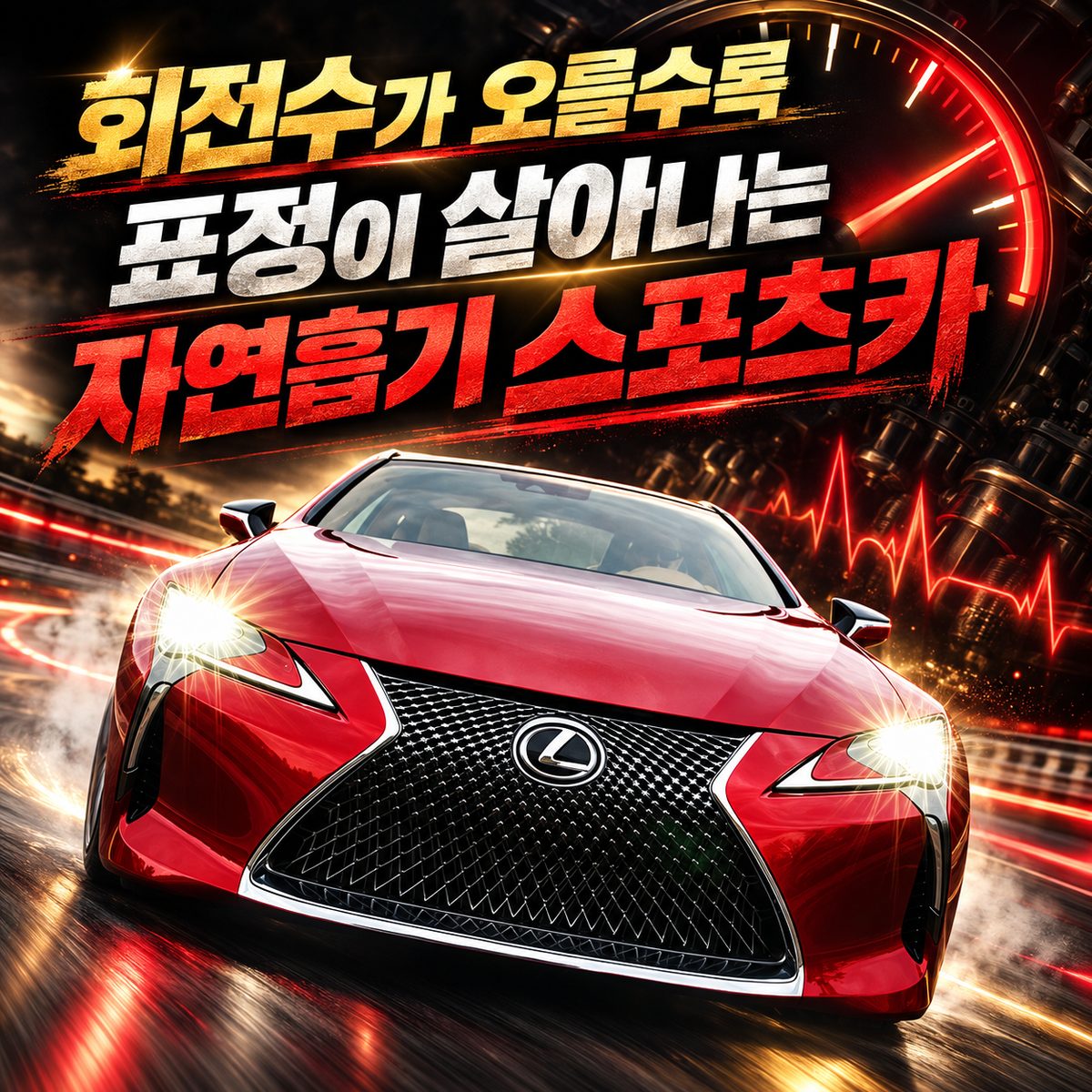 회전수가 오를수록 표정이 살아나는 자연흡기 스포츠카