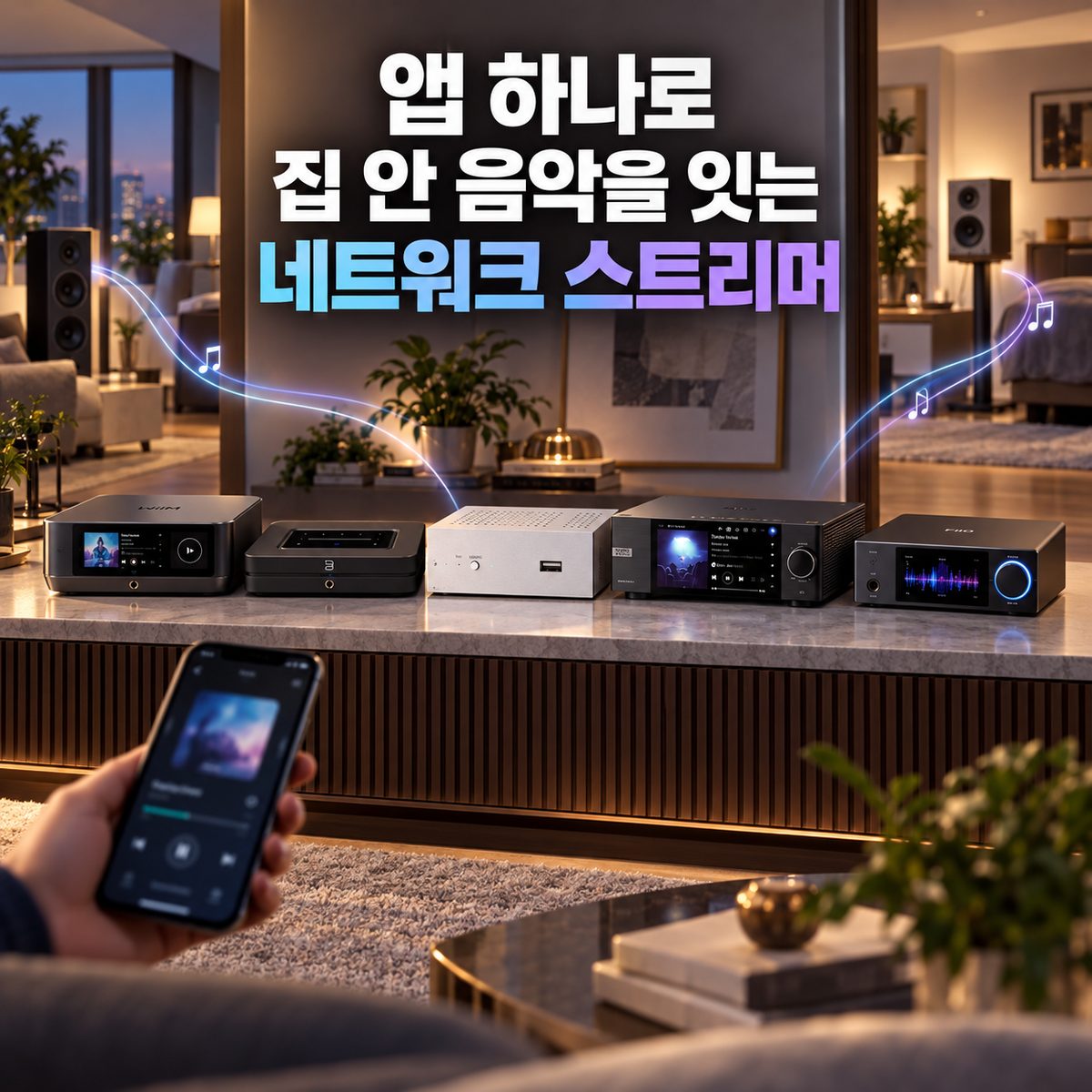 앱 하나로 집 안 음악을 잇는 네트워크 스트리머